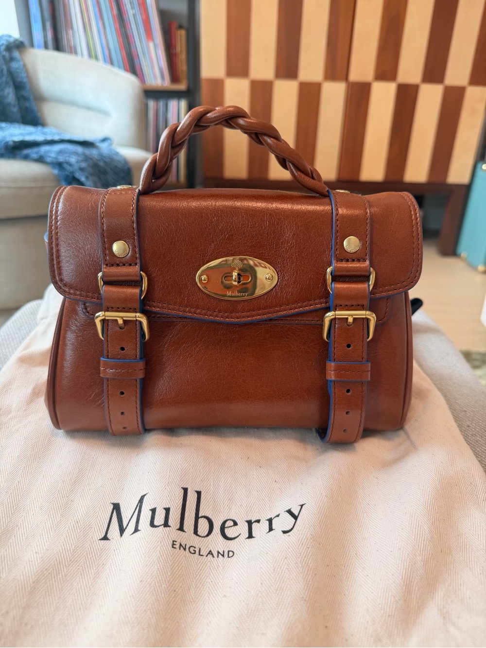 Mulberry Mini Alexa Oak and Blue